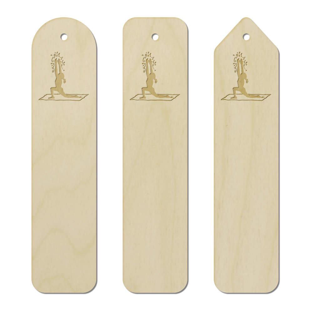 3 x 'Yoga Stretch' Birch Bookmarks (BK00027962)