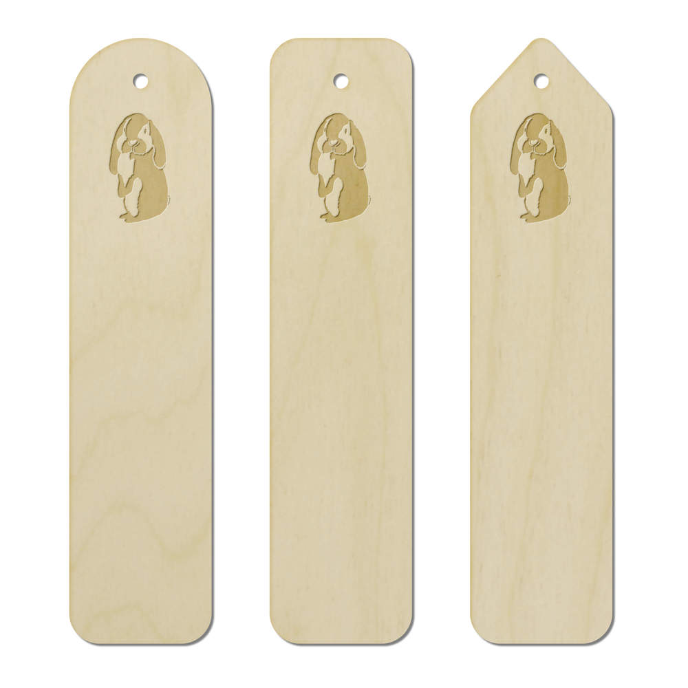 3 x 'Rabbit' Birch Bookmarks (BK00028141)