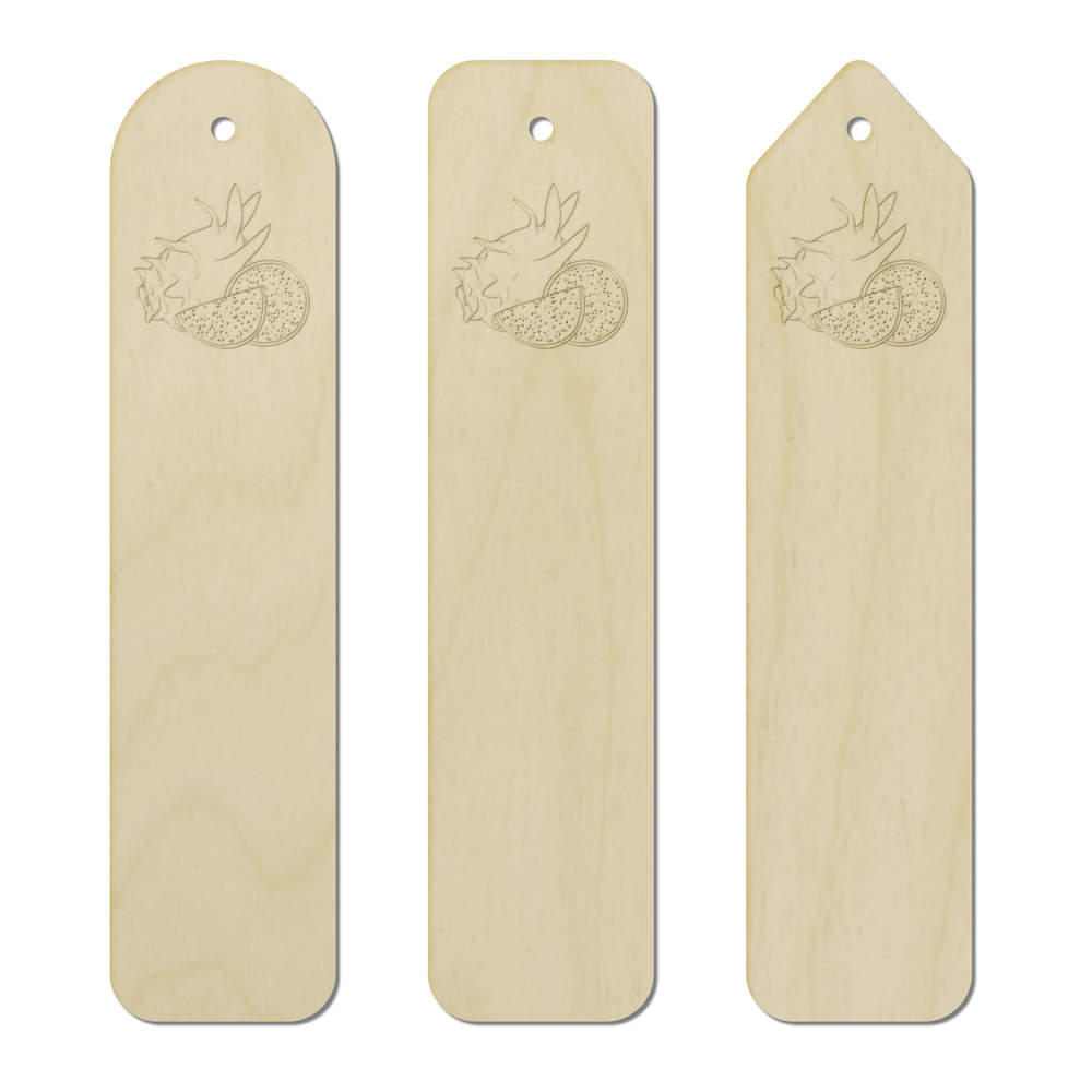 3 x 'Sliced Dragon Fruit' Birch Bookmarks (BK00028605)
