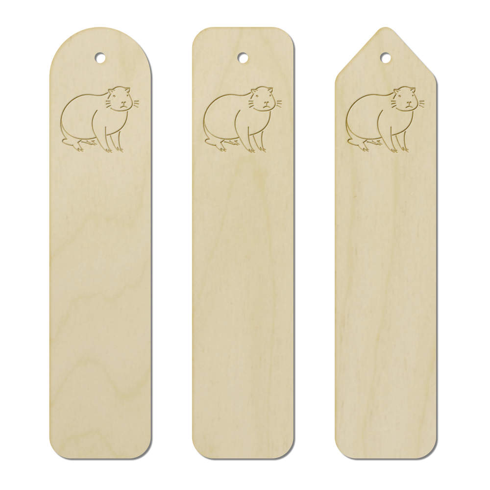 3 x 'Sitting Capybara' Birch Bookmarks (BK00030075)