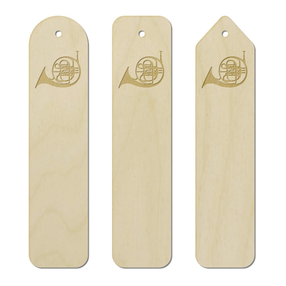 3 x 'French Horn' Birch Bookmarks (BK00031653)
