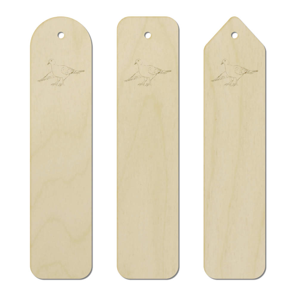 3 x 'Bowing Pigeon' Birch Bookmarks (BK00032010)