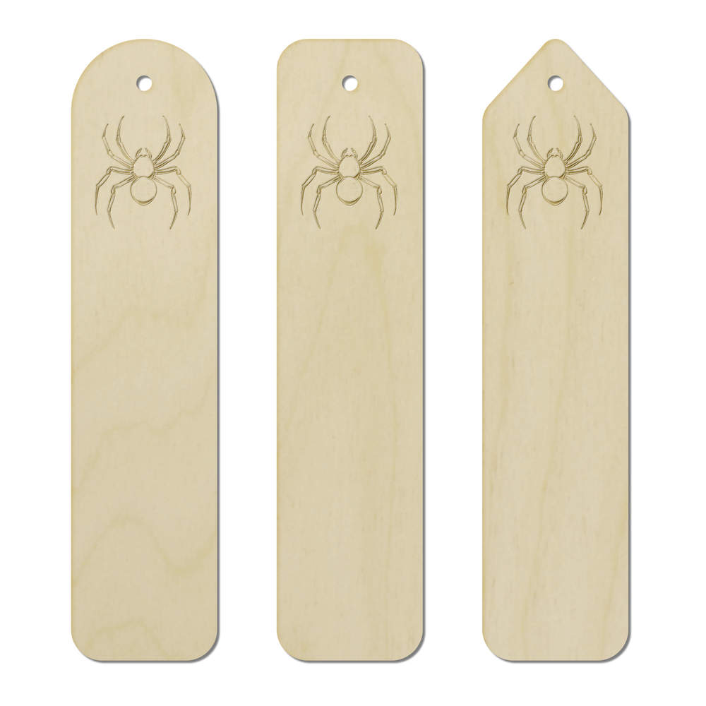 3 x 'Spider Top View' Birch Bookmarks (BK00032568)