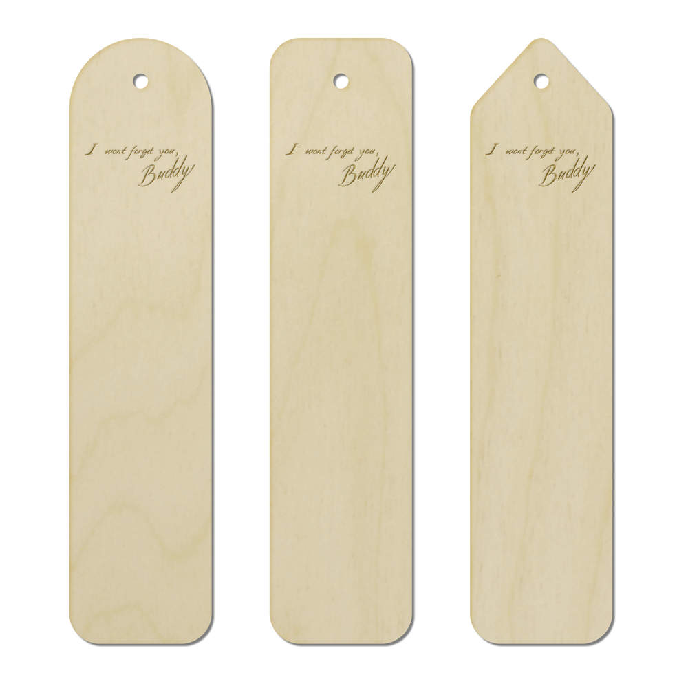 3 x 'I Wont Forget You Buddy' Birch Bookmarks (BK00034494)
