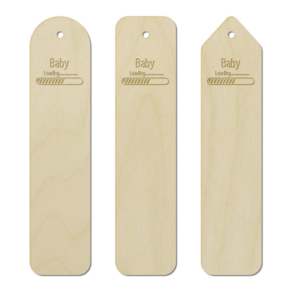 3 x 'Baby Loading' Birch Bookmarks (BK00034597)
