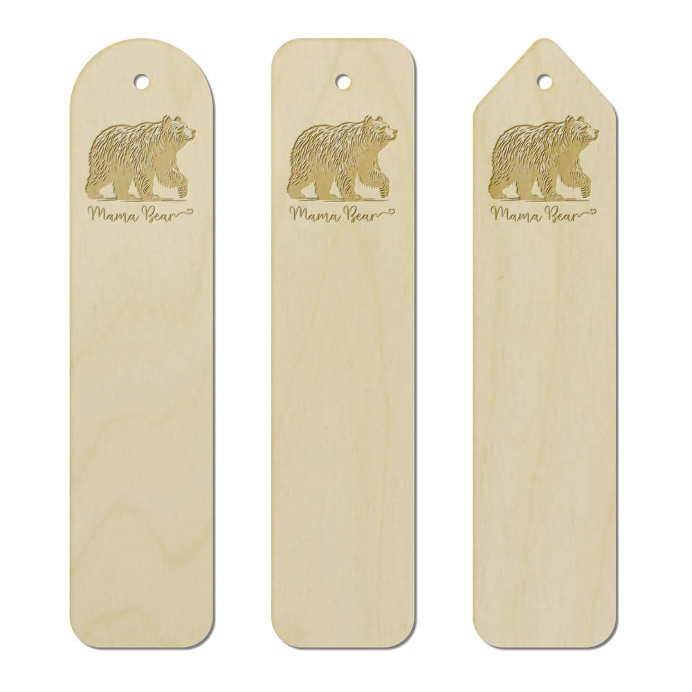 3 x 'Mama Bear' Birch Bookmarks (BK00034621)