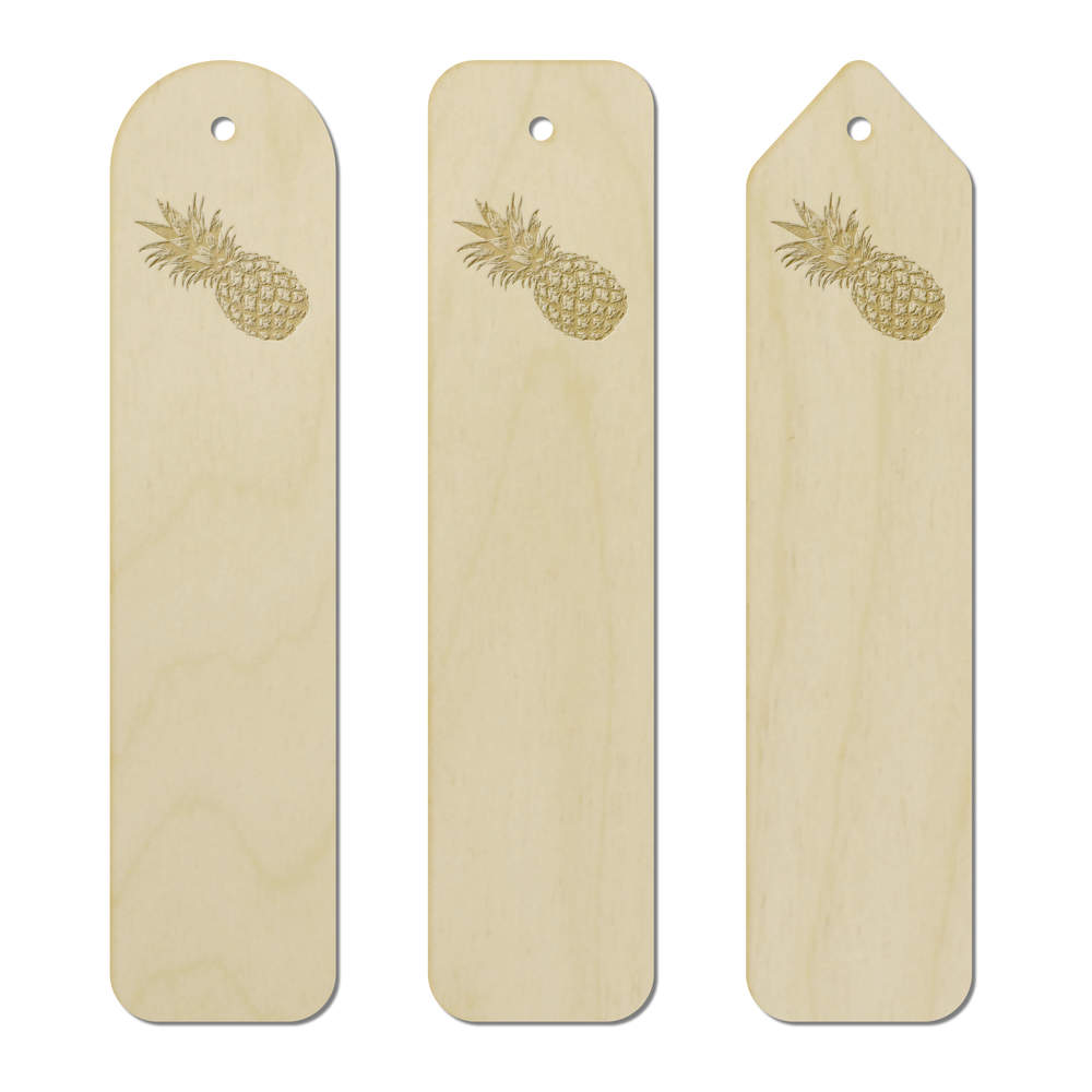 3 x 'Single Pineapple' Birch Bookmarks (BK00035044)