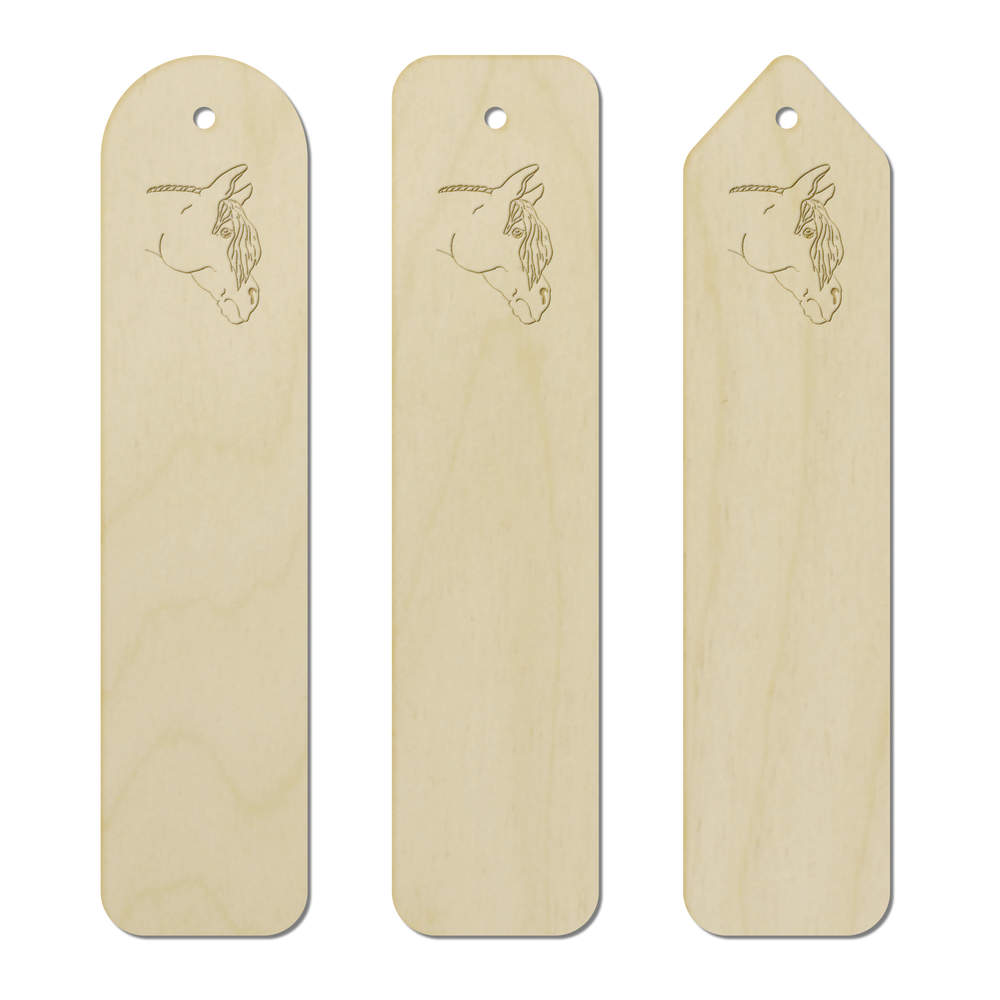 3 x 'Horse Head' Birch Bookmarks (BK00035995)