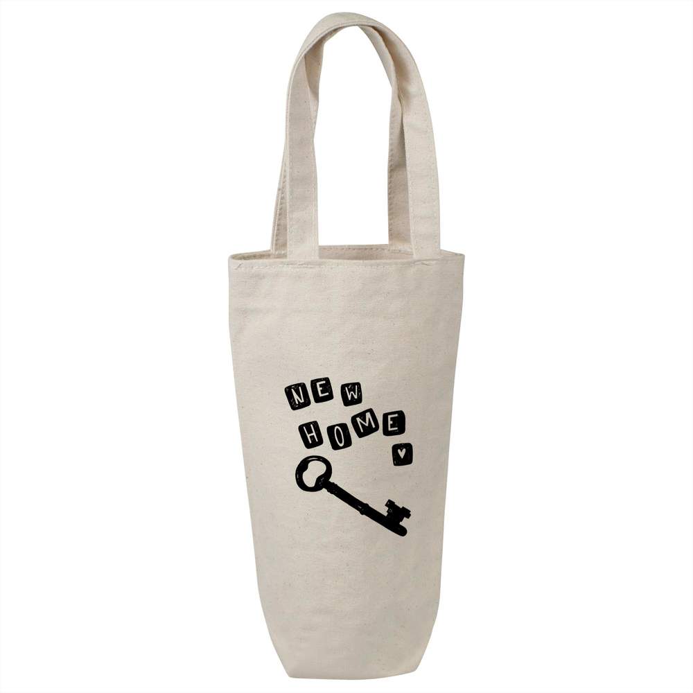 'New Home' Cotton Wine Bottle Gift / Travel Bag (BL00006069)