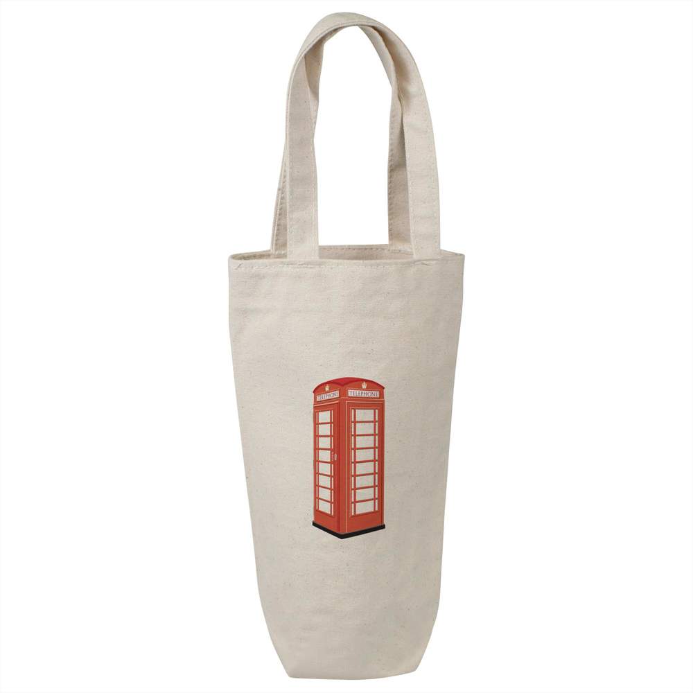 'Telephone Box' Cotton Wine Bottle Gift / Travel Bag (BL00008698)