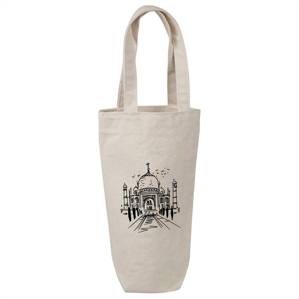 'Taj Mahal' Cotton Wine Bottle Gift / Travel Bag (BL00017858)