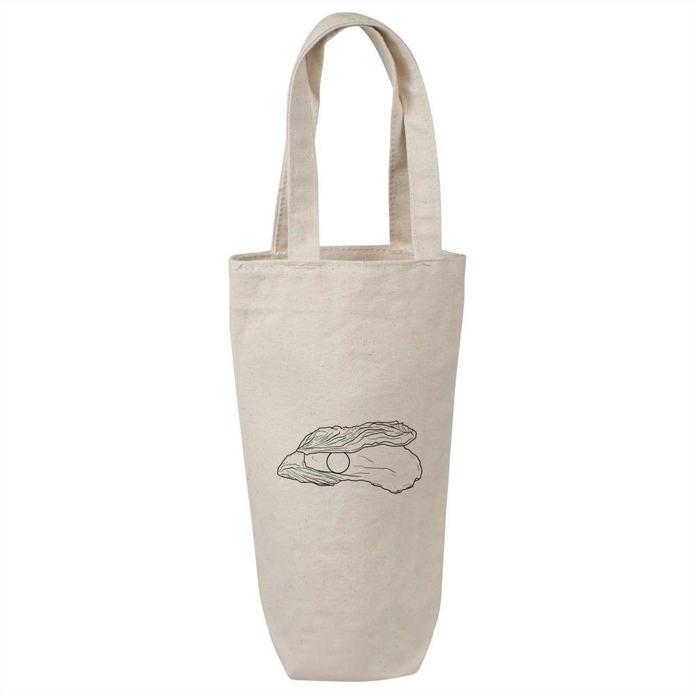 'Pearl In Oyster' Cotton Wine Bottle Gift / Travel Bag (BL00019661)