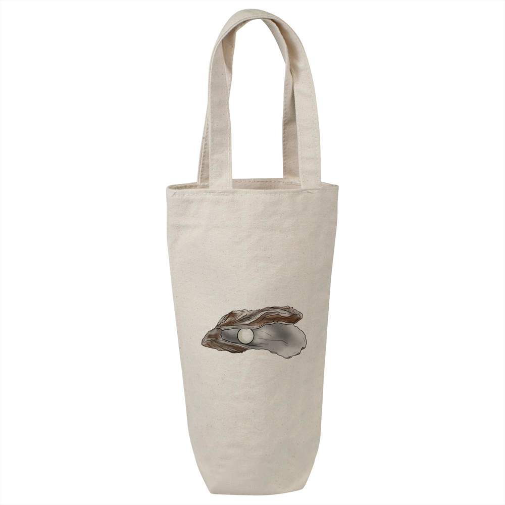 'Pearl Oyster' Cotton Wine Bottle Gift / Travel Bag (BL00019683)