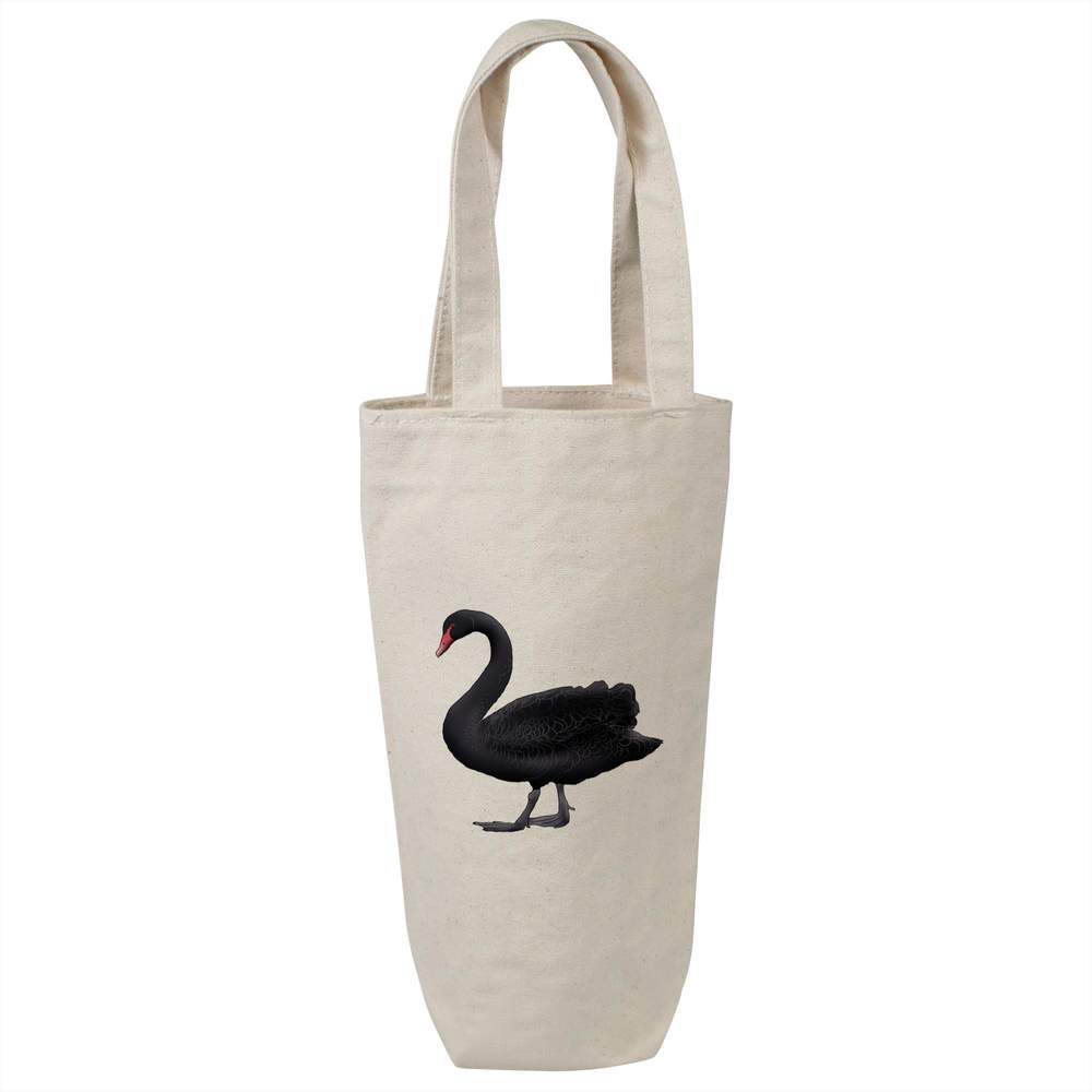 'Black Swan' Cotton Wine Bottle Gift / Travel Bag (BL00019991)