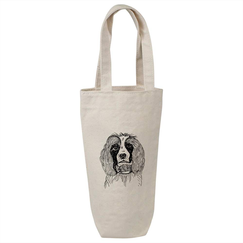 'Cocker Spaniel' Cotton Wine Bottle Gift / Travel Bag (BL00024718)