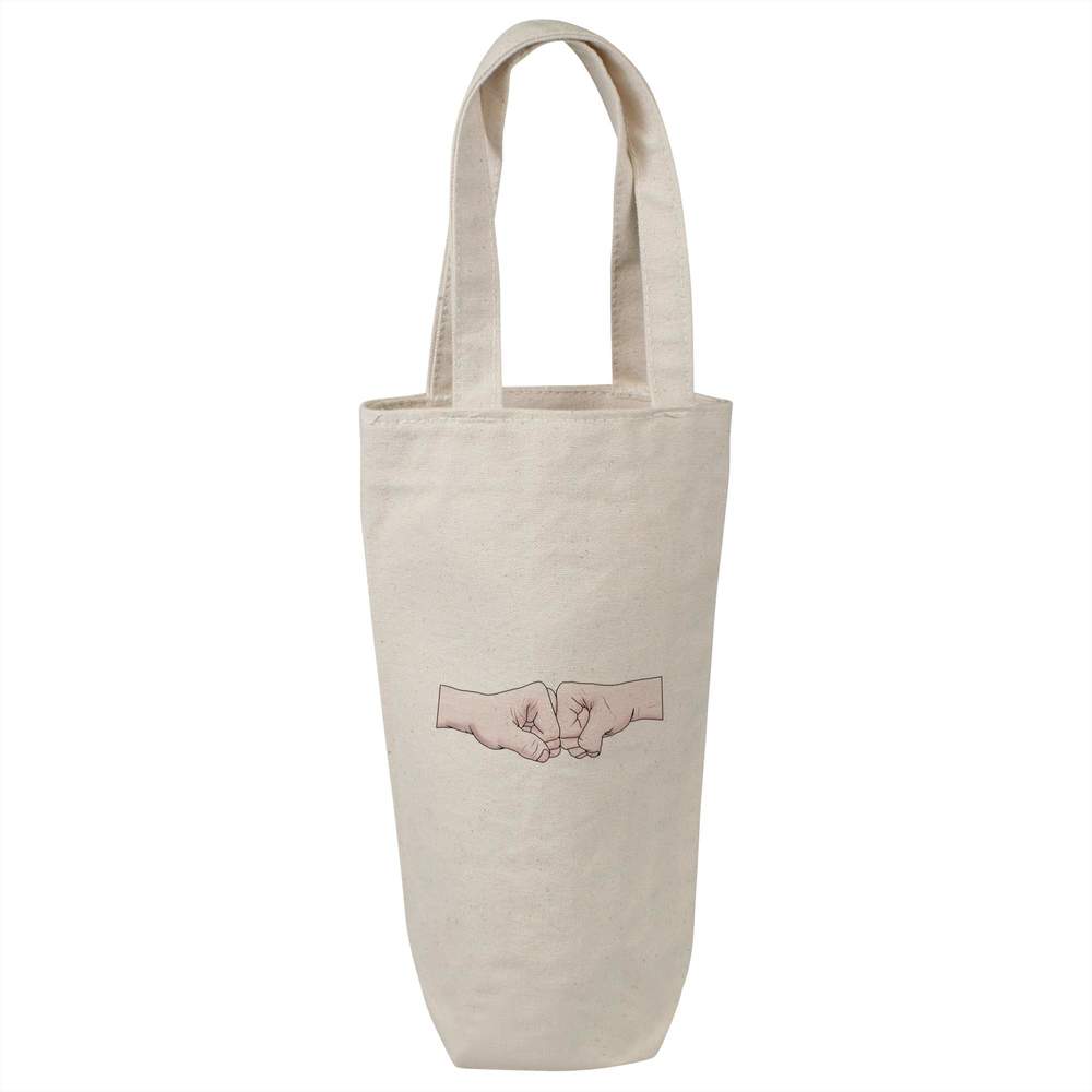 'Fist Bump' Cotton Wine Bottle Gift / Travel Bag (BL00029200)