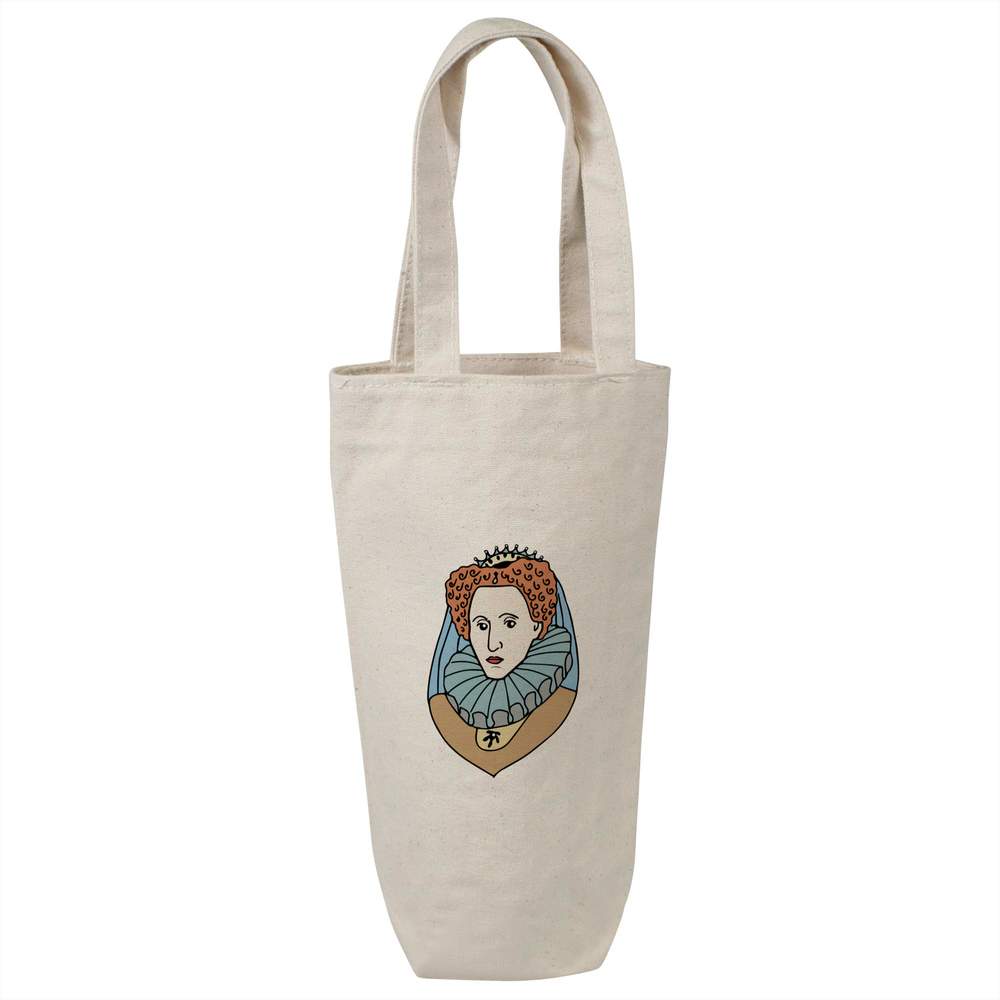 'Queen Elizabeth I' Cotton Wine Bottle Gift / Travel Bag (BL00029652)