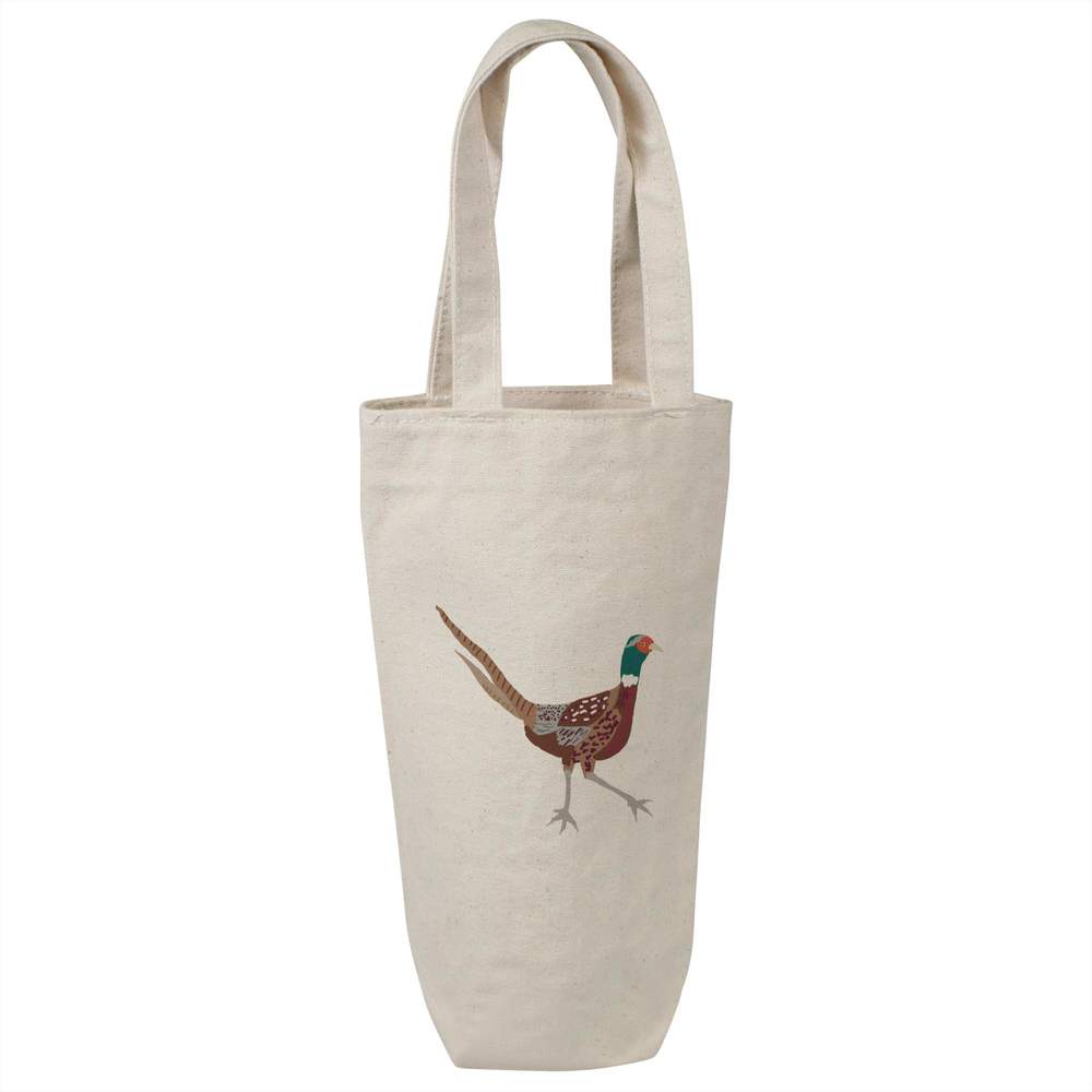 'Pheasant ' Cotton Wine Bottle Gift / Travel Bag (BL00030345)