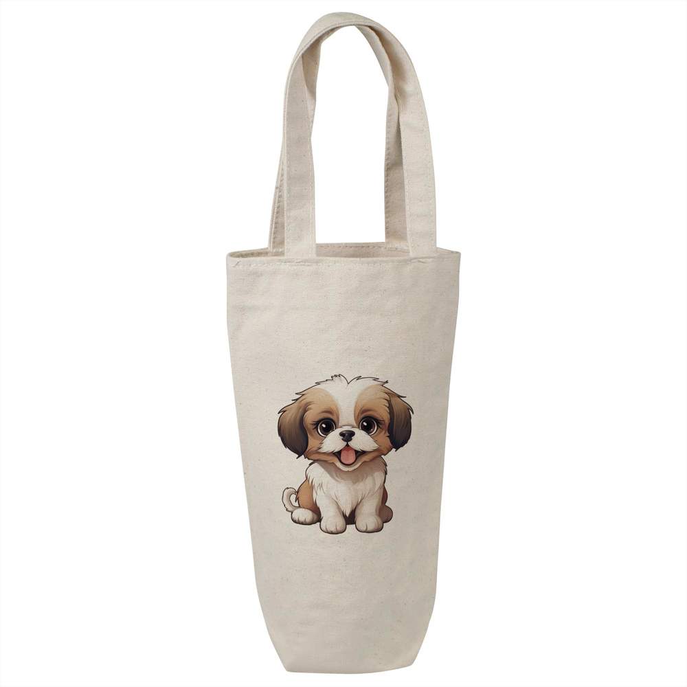 'Shih Tzu' Cotton Wine Bottle Gift / Travel Bag (BL00031867)