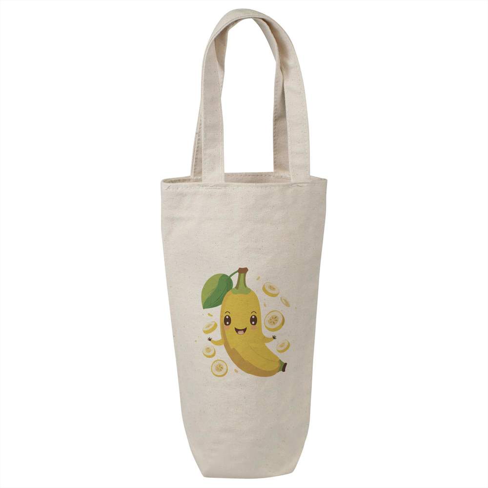 'Kawaii Style Smiling Banana' Cotton Wine Bottle Gift / Travel Bag (BL00033716)