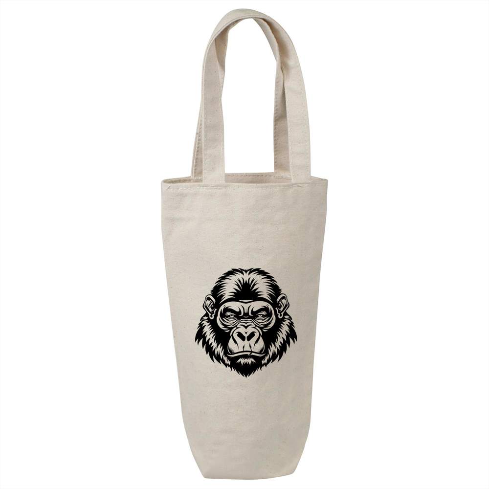 'Gorilla Vector Art' Cotton Wine Bottle Gift / Travel Bag (BL00034164)