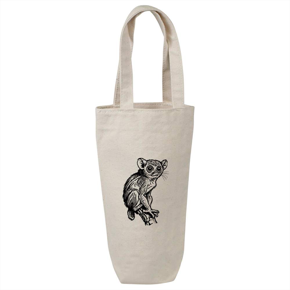 'Philippine Tarsier' Cotton Wine Bottle Gift / Travel Bag (BL00034523)