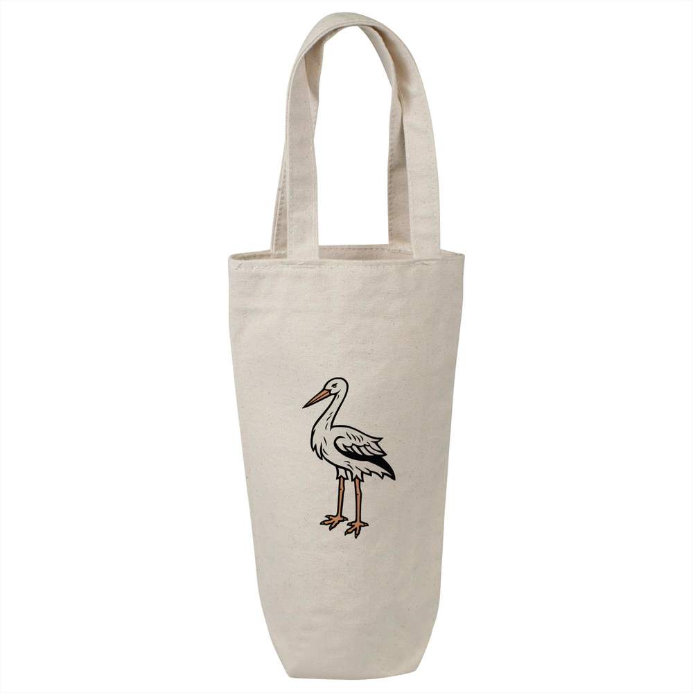 'Bird Stork ' Cotton Wine Bottle Gift / Travel Bag (BL00035532)