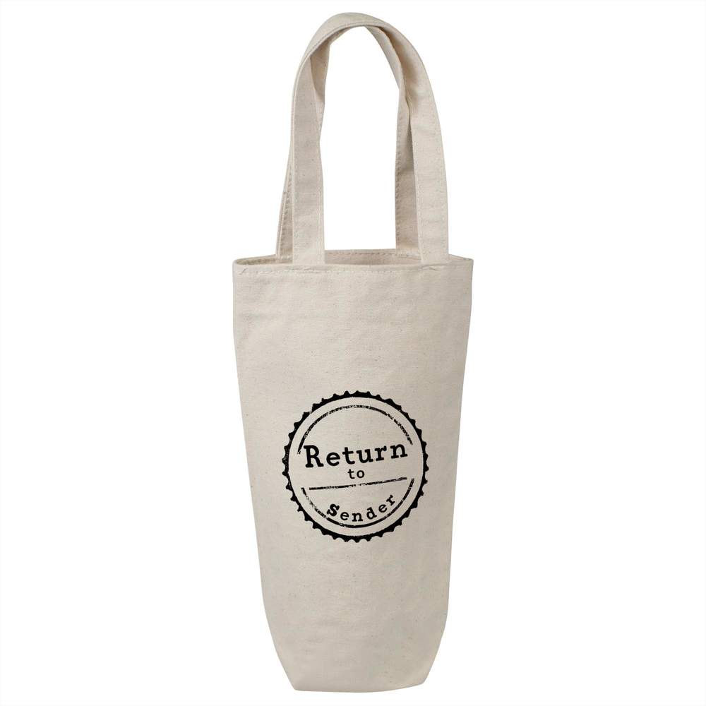 'Return to Sender' Cotton Wine Bottle Gift / Travel Bag (BL00036128)