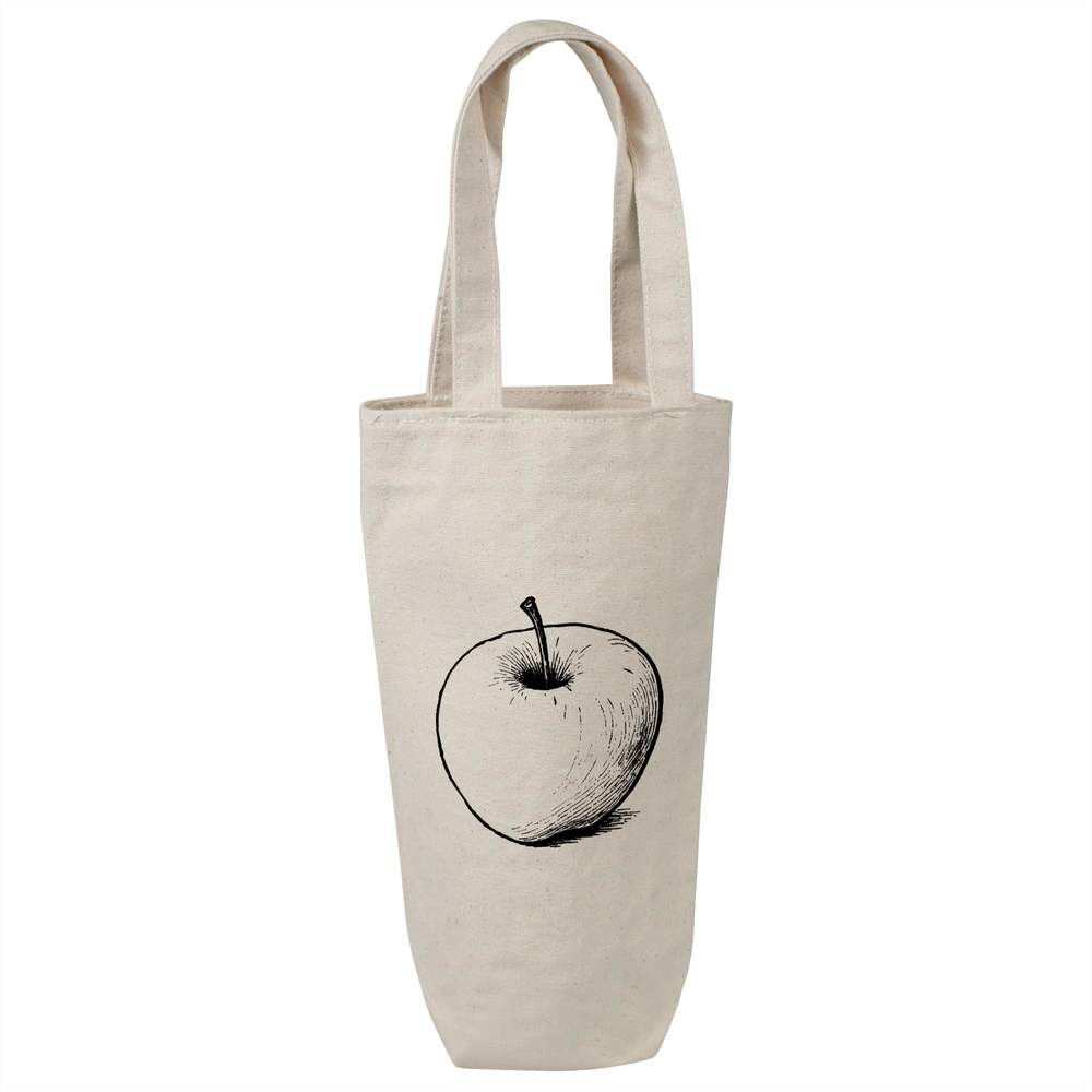 'Tasty Apple' Cotton Wine Bottle Gift / Travel Bag (BL00036425)