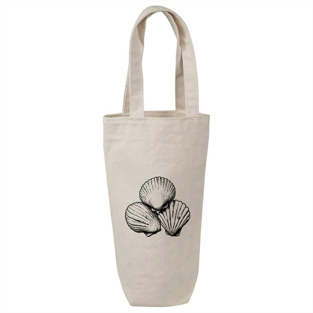 'Three Seashells' Cotton Wine Bottle Gift / Travel Bag (BL00036609)