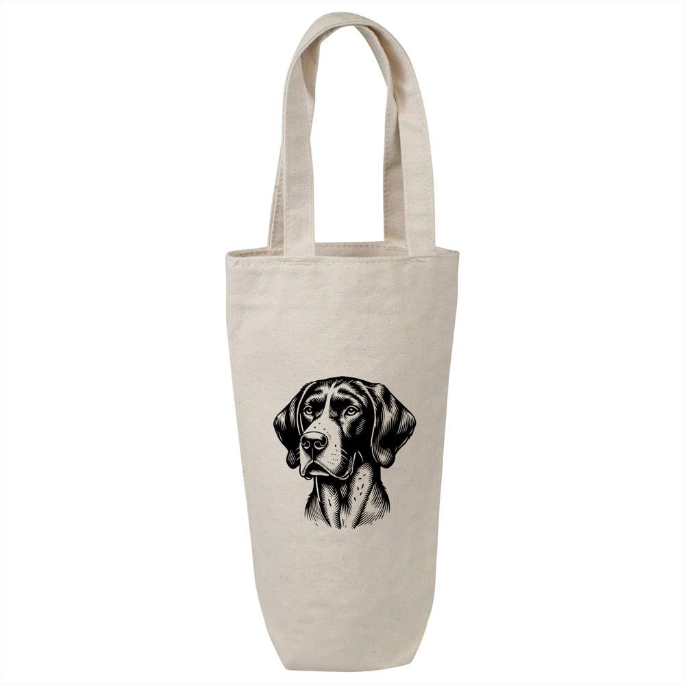 'German Shorthaired Pointer' Cotton Wine Bottle Gift / Travel Bag (BL00036738)