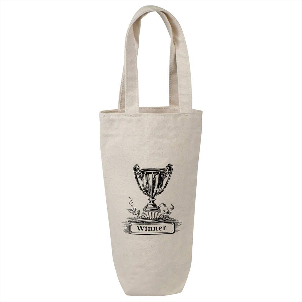 'Winner Trophy' Cotton Wine Bottle Gift / Travel Bag (BL00037377)
