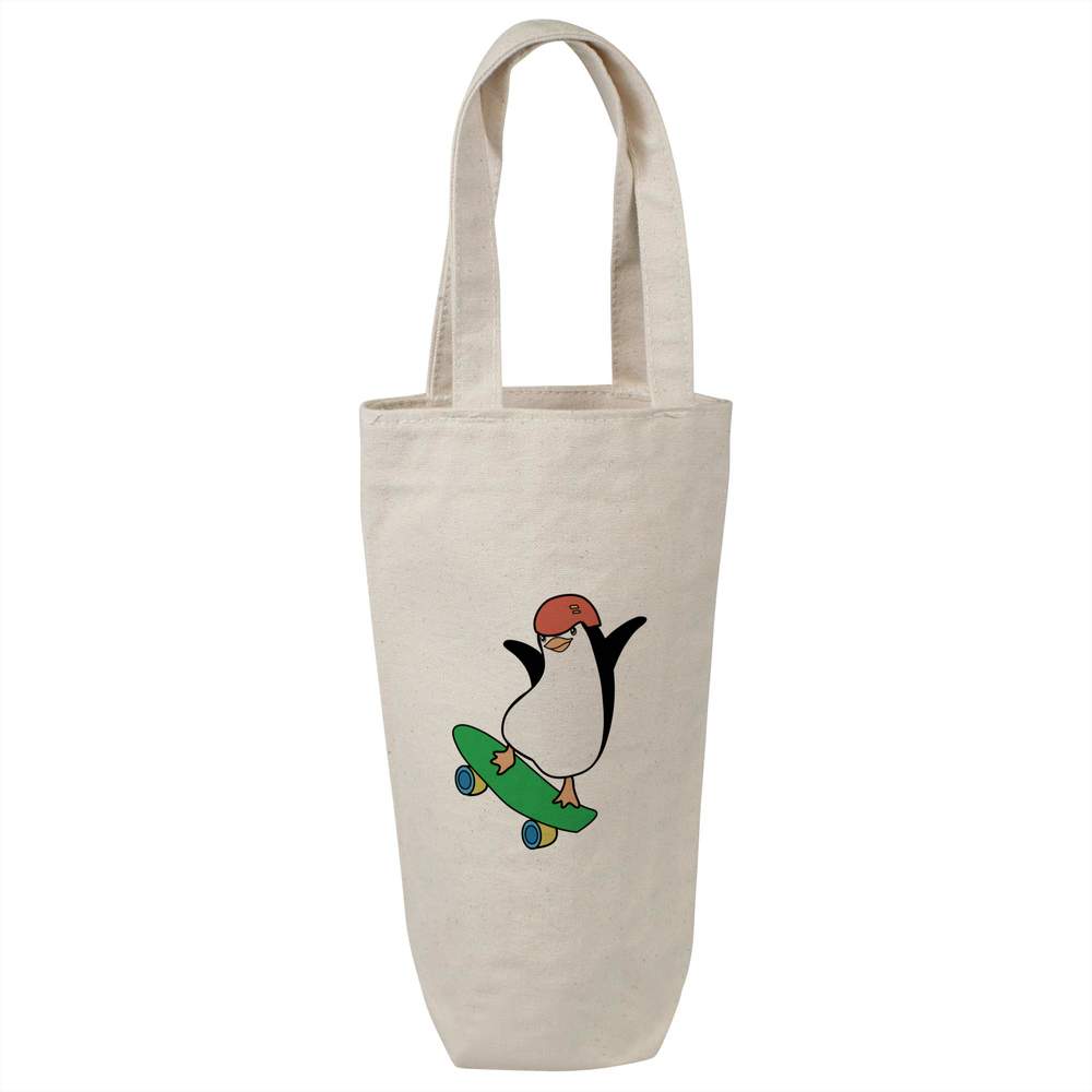 'Penguin Jumping' Cotton Wine Bottle Gift / Travel Bag (BL00037670)