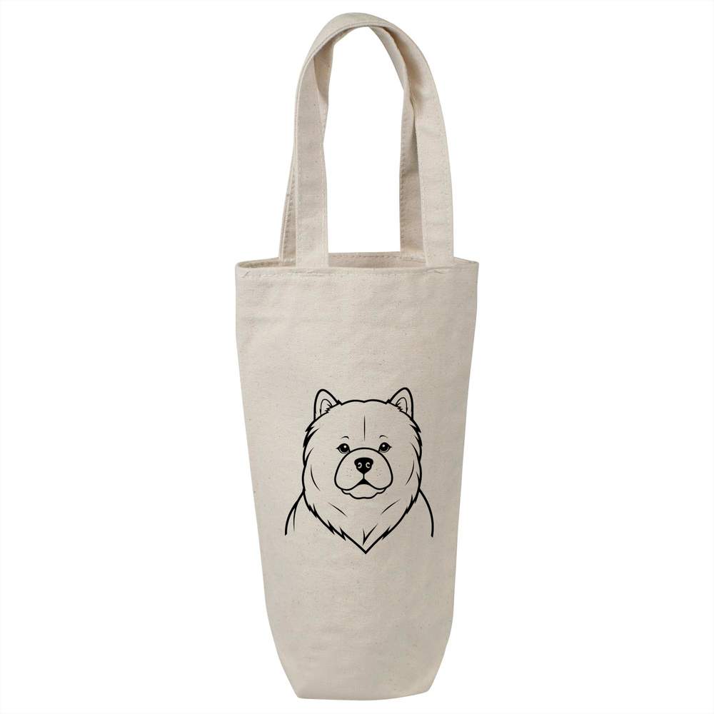 'Chow Chow Dog' Cotton Wine Bottle Gift / Travel Bag (BL00038137)