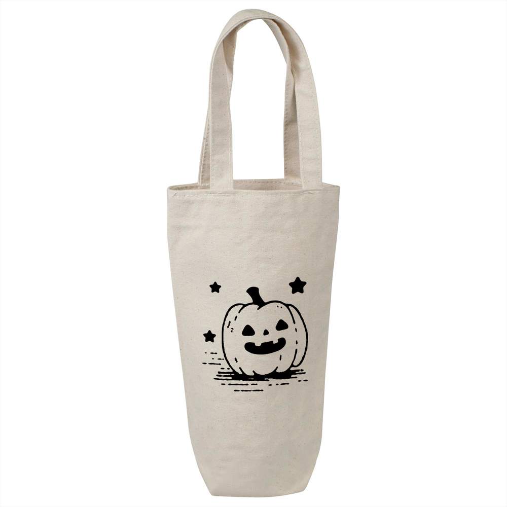 'Cute Halloween Pumpkin with Stars' Cotton Wine Bottle Gift / Travel Bag (BL00040564)
