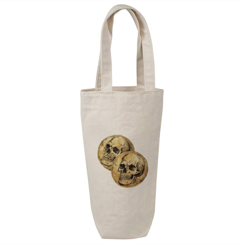 'Pirate Gold Coins' Cotton Wine Bottle Gift / Travel Bag (BL00041069)