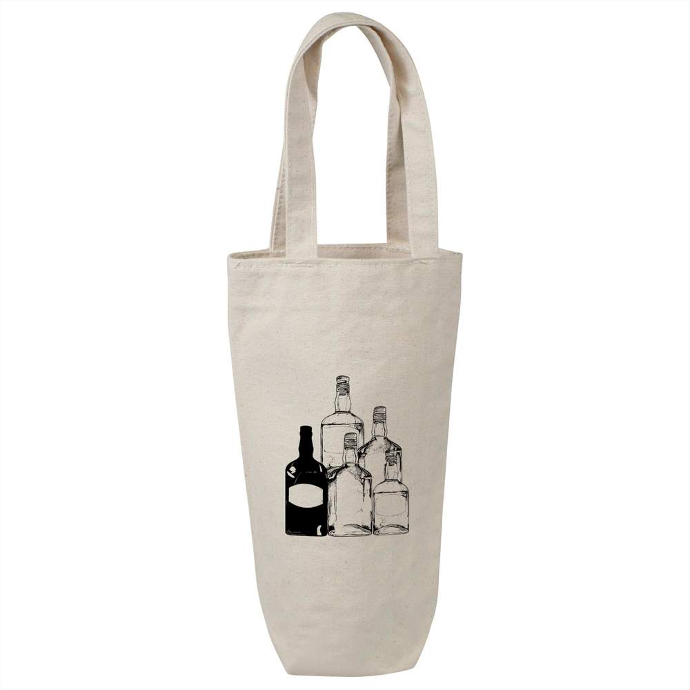 'Bottles of Alcohol' Cotton Wine Bottle Gift / Travel Bag (BL00041109)