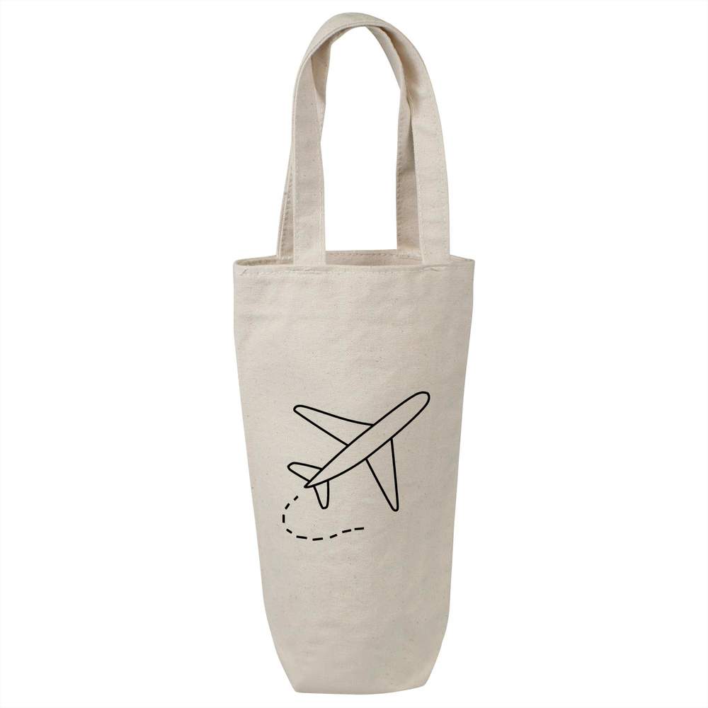 'Travel Airplane' Cotton Wine Bottle Gift / Travel Bag (BL00041121)