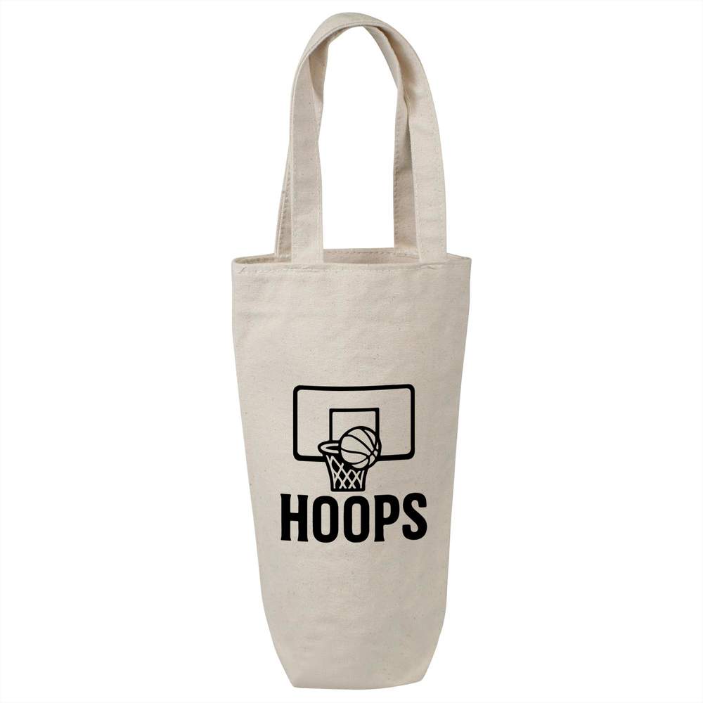 'Basketball Hoops Design' Cotton Wine Bottle Gift / Travel Bag (BL00043000)