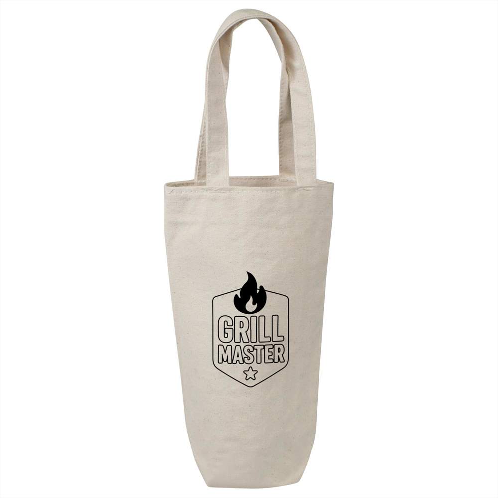 'Grill Master' Cotton Wine Bottle Gift / Travel Bag (BL00043939)