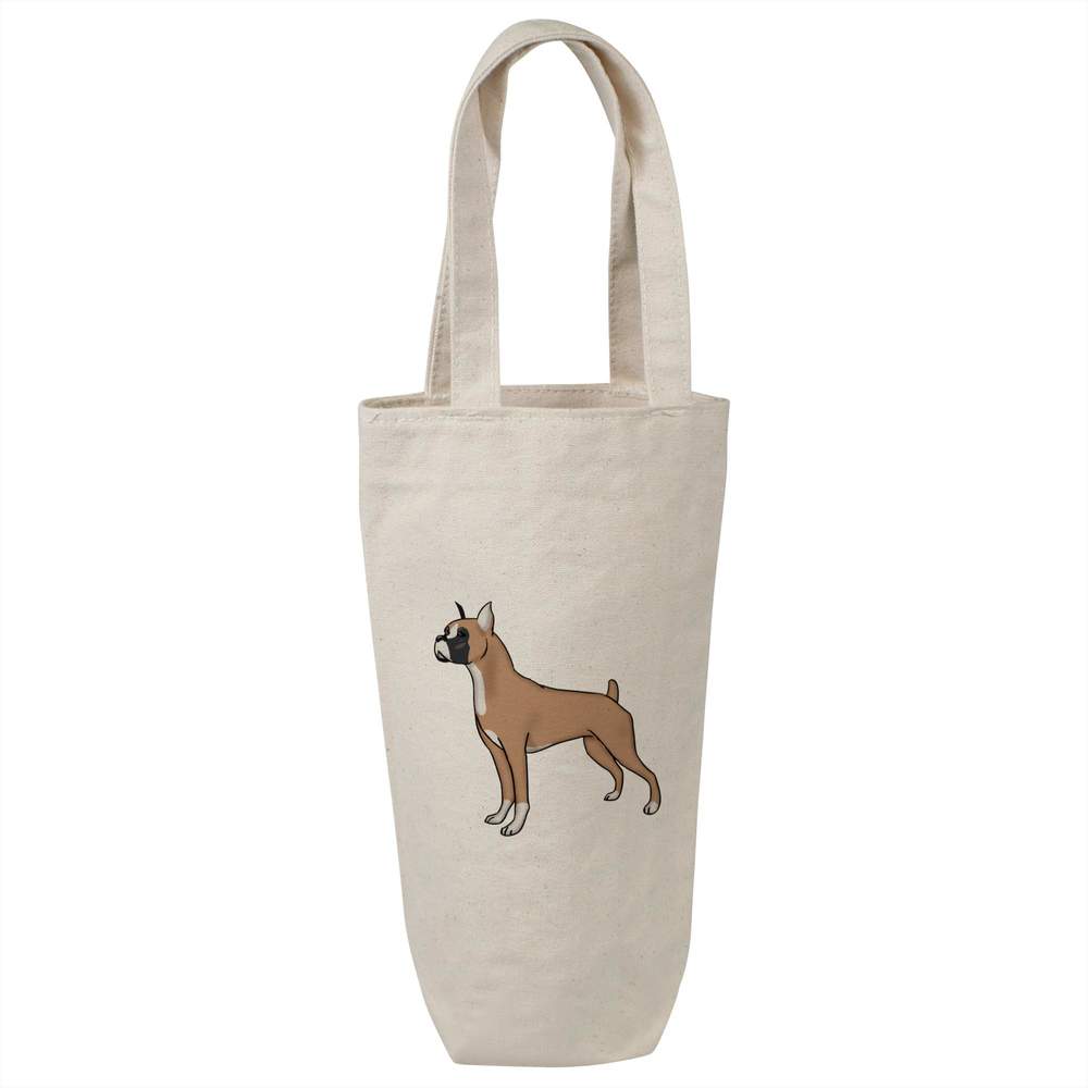 'Boxer Dog Breed' Cotton Wine Bottle Gift / Travel Bag (BL00044892)