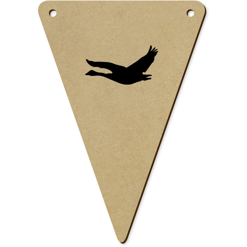 5 x 140mm 'Goose Silhouette' Wooden Bunting Flags (BN00018941)