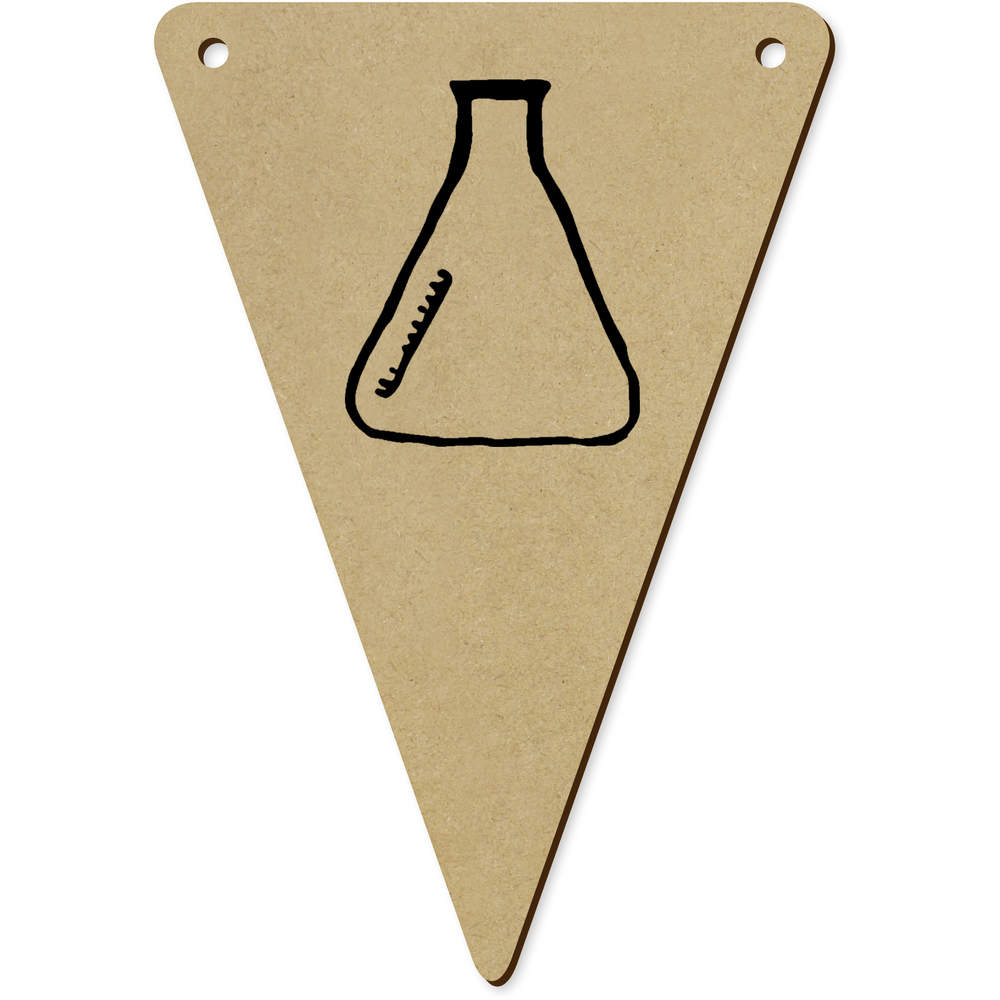 5 x 140mm 'Science Beaker' Wooden Bunting Flags (BN00019966)