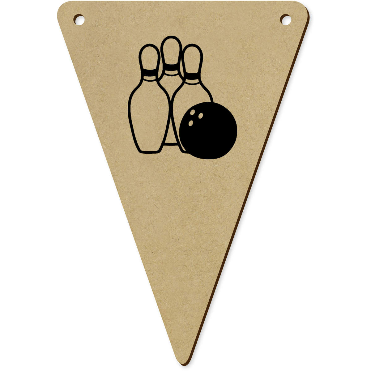 5 x 140mm 'Bowling Ball & Pins' Bunting Pennants / Flags (BN00044364)