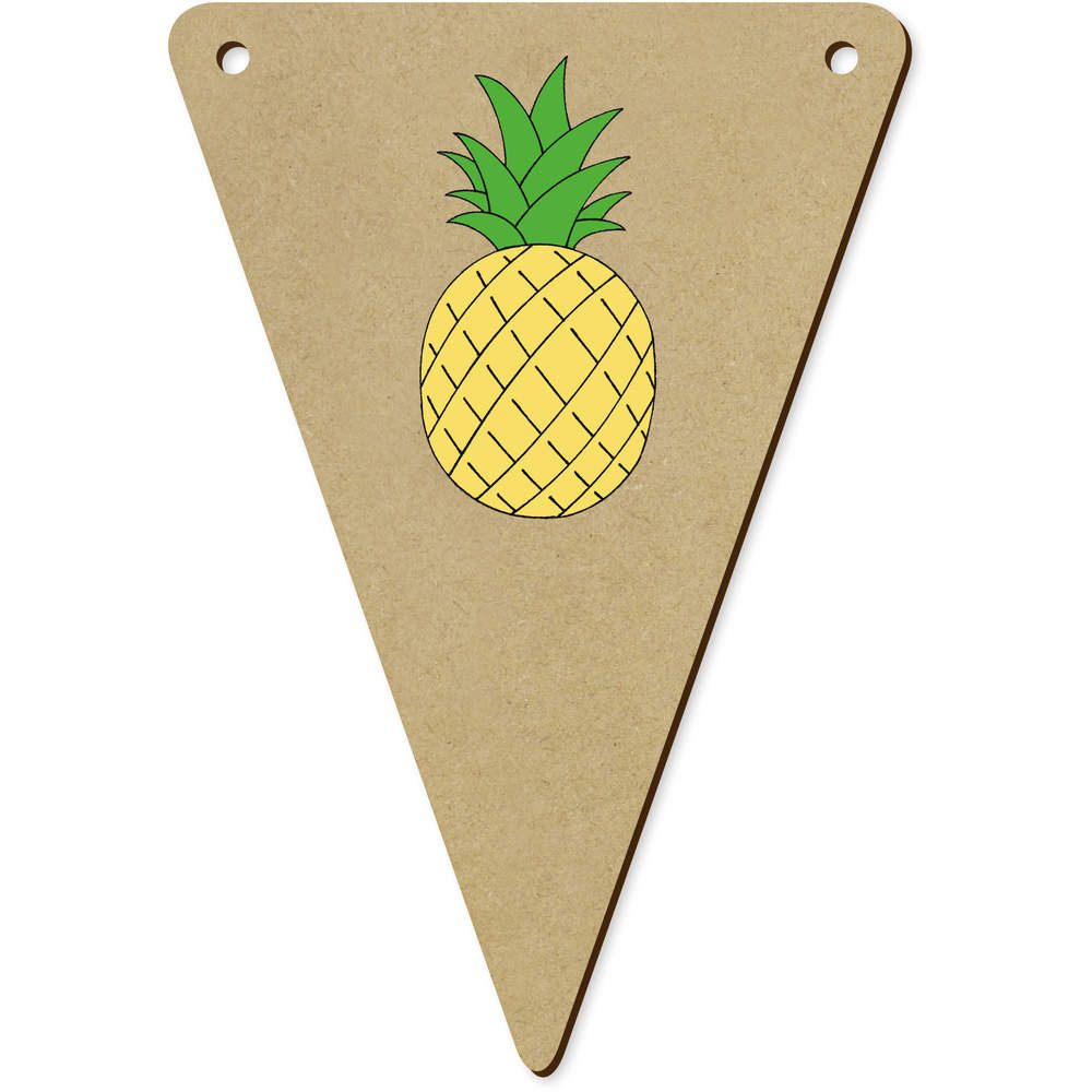5 x 140mm 'Pineapple' Wooden Bunting Flags (BN00058761)