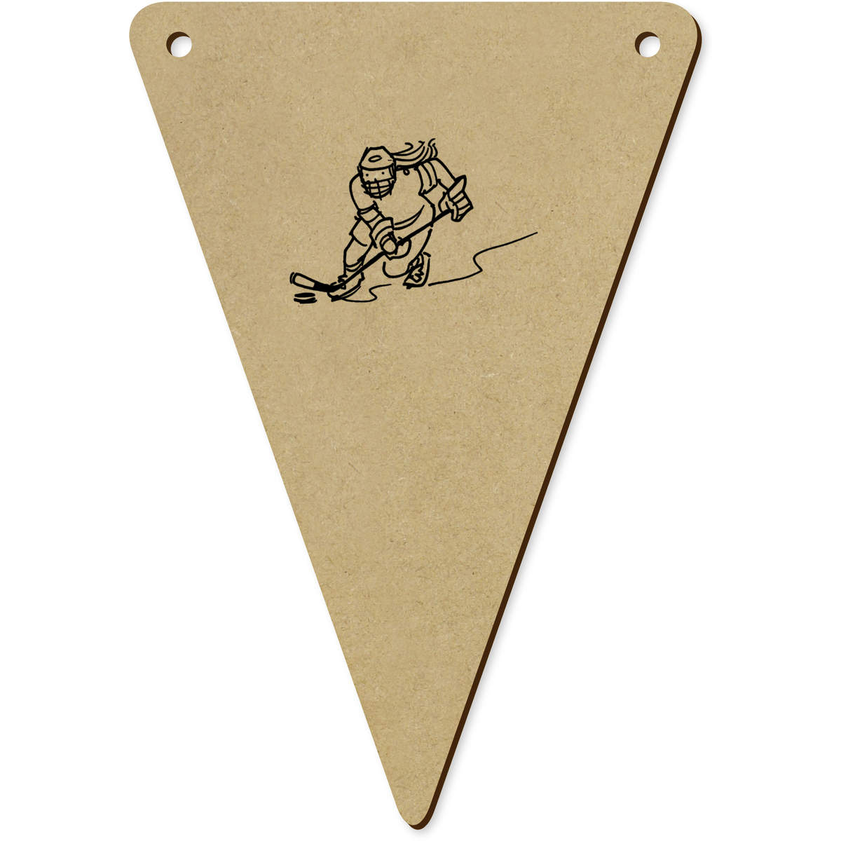 5 x 140mm 'Ice Hockey Player' Bunting Pennants / Flags (BN00065068)