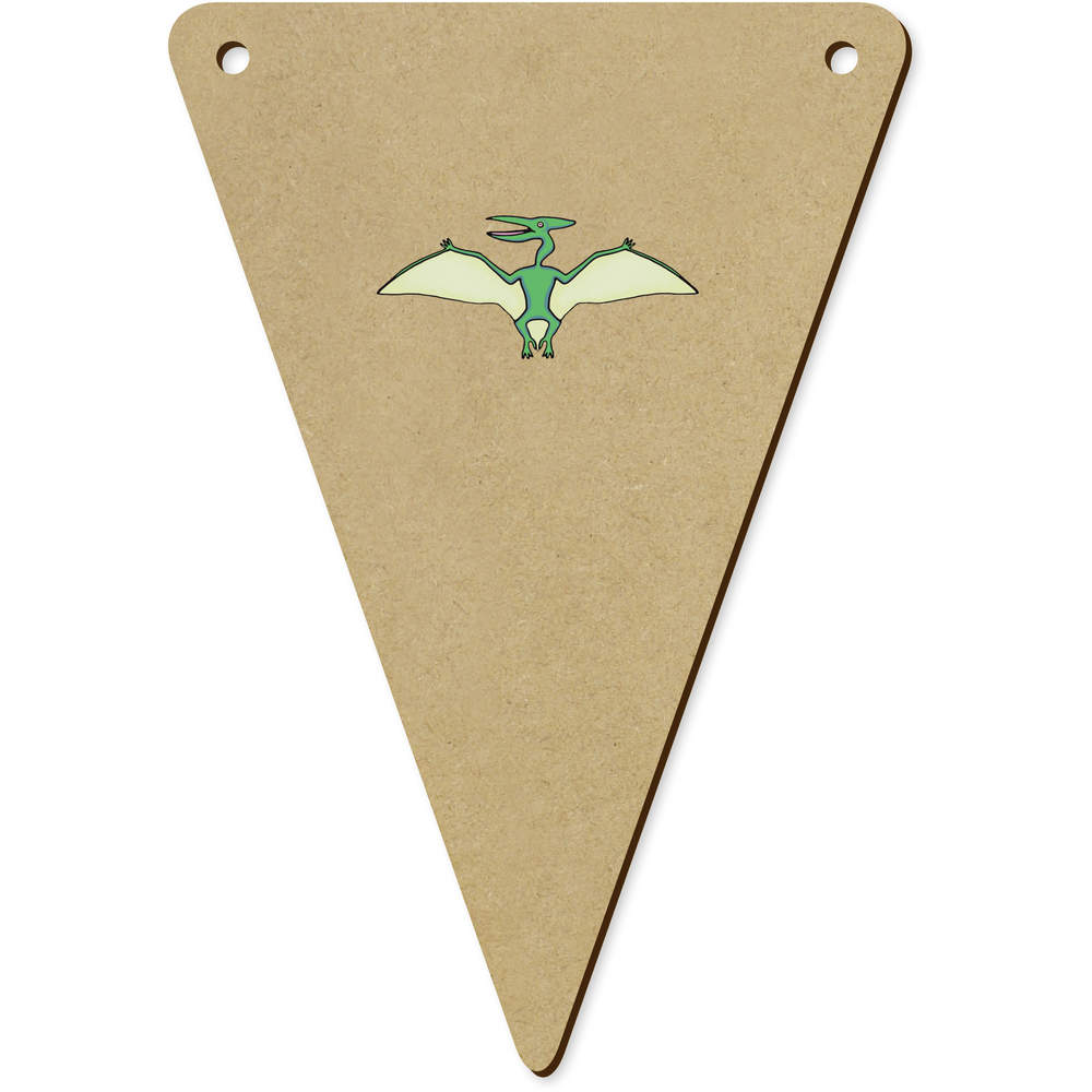 5 x 140mm 'Pterodactyl' Wooden Bunting Flags (BN00065513)