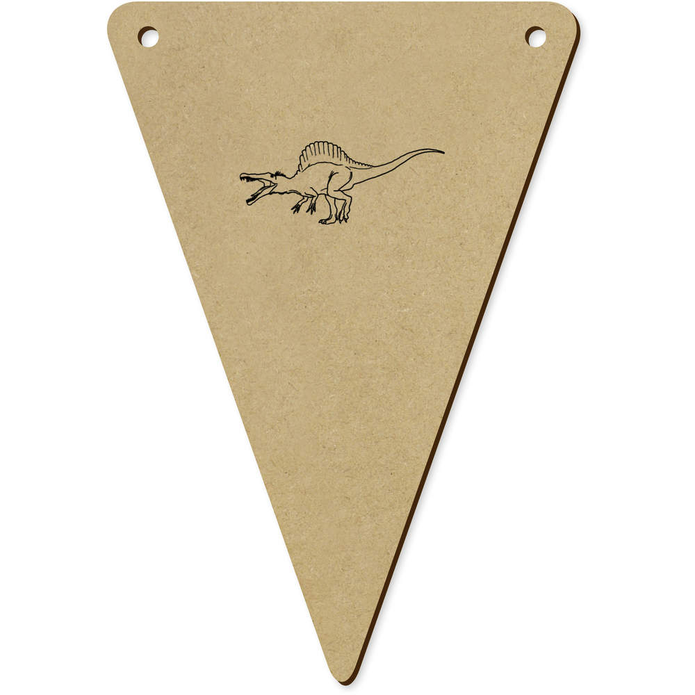 5 x 140mm 'Roaring Spinosaurus' Wooden Bunting Flags (BN00066152)