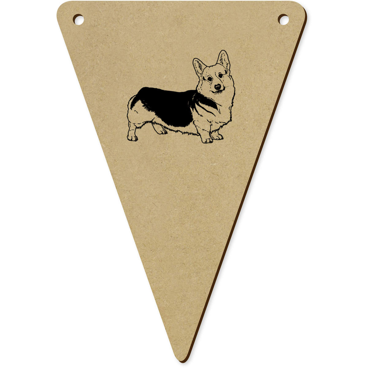 5 x 140mm 'Welsh Pembroke Corgi' Bunting Pennants / Flags (BN00067678)