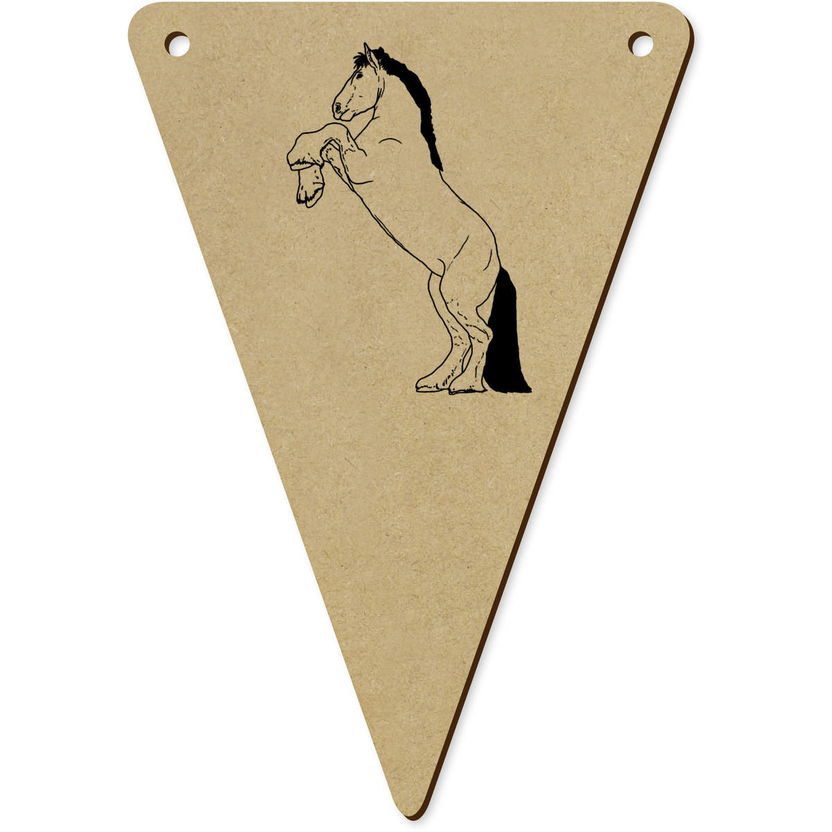 5 x 140mm 'Rearing Shire Horse' Bunting Pennants / Flags (BN00068155)